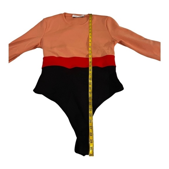 Proenza Schouler Colorblock White Label Jersey Bodysuit L Long sleeve Luxury - Picture 9 of 16
